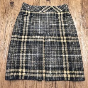 Ann Taylor Plaid Knee Length Skirt