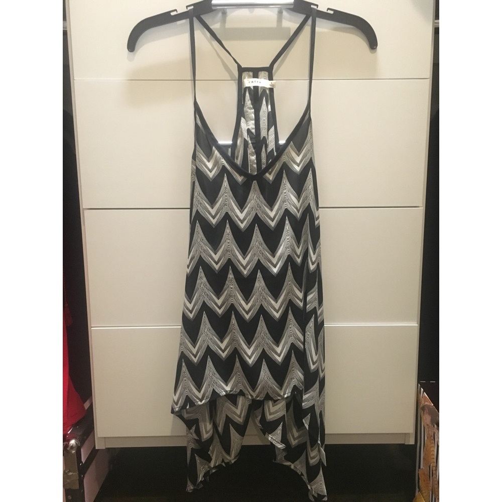 Skinny Strap Printed Blouse