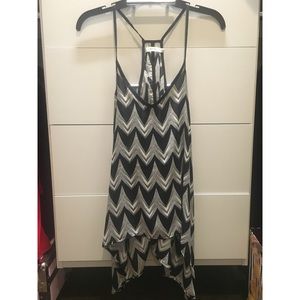 Skinny Strap Printed Blouse