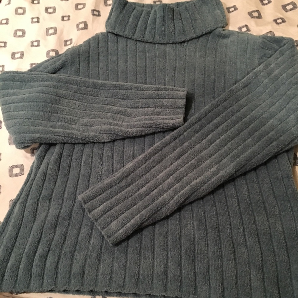 J.jill light Blue Chenille Soft long sleeve