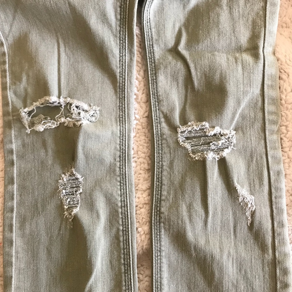 Olive Green Free People Jeans - Picture 3 of 5