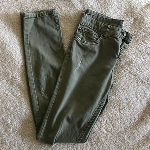 Olive Green Free People Jeans