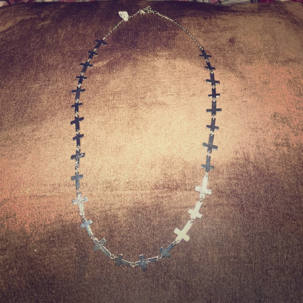 New with tags beautiful long cross necklace