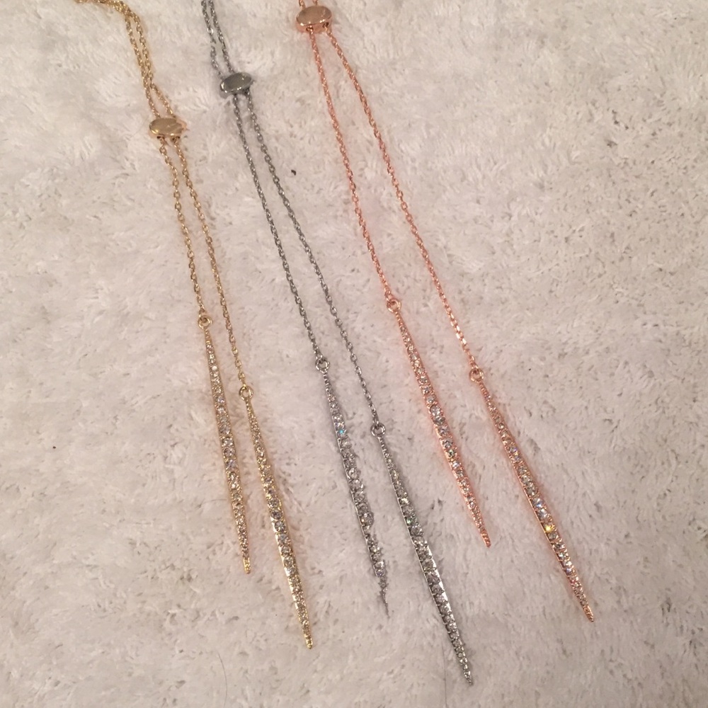 2/$25💋 Long Rhinestone Pendant Necklace - Picture 2 of 7