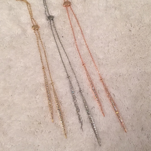 2/$25💋 Long Rhinestone Pendant Necklace - Picture 2 of 7