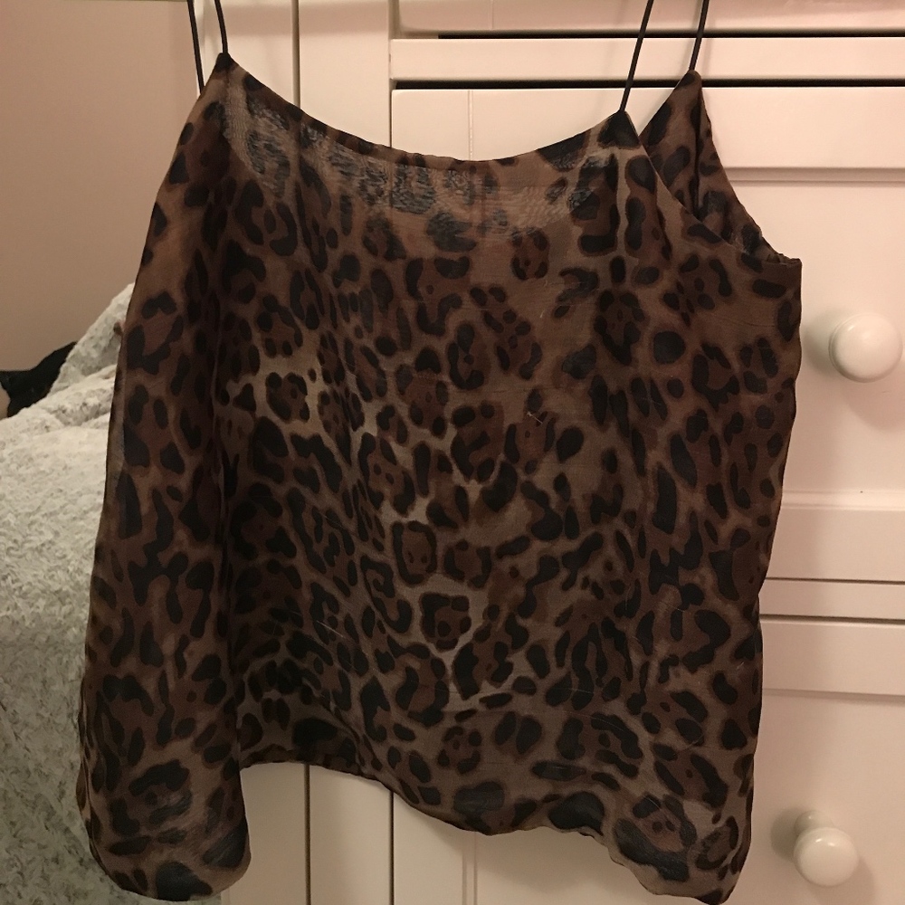 Cheetah blouse top size S