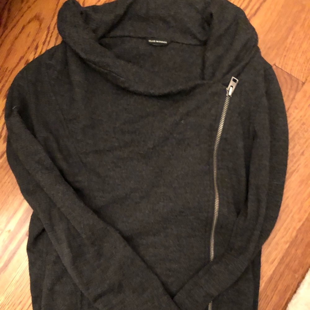 Club Monaco Zip Up Funnel Sweater XS