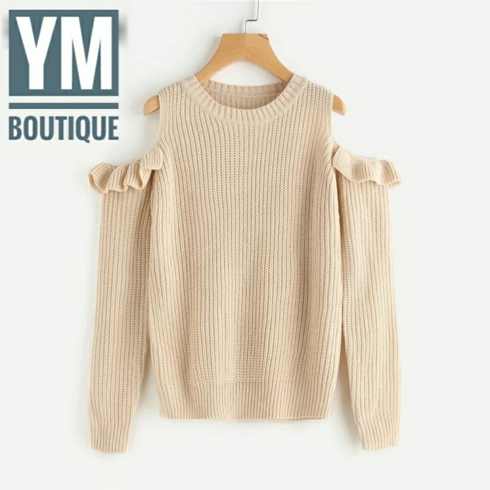 Chunky cold shoulder sweater - Picture 2 of 3