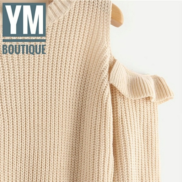 Chunky cold shoulder sweater - Picture 3 of 3