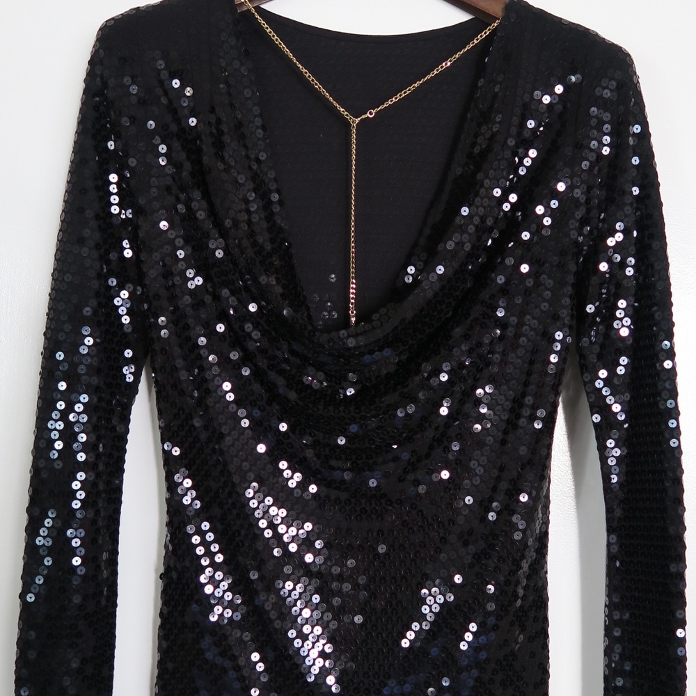 Sparkly Black Michael Kors Unique Sexy Top