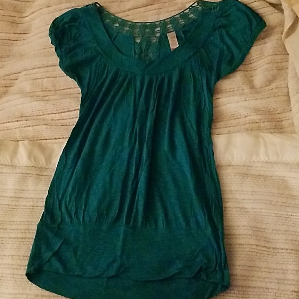 No Boundaries Teal Blouse