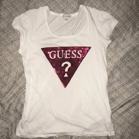 Guess Tops - White guess shirt.