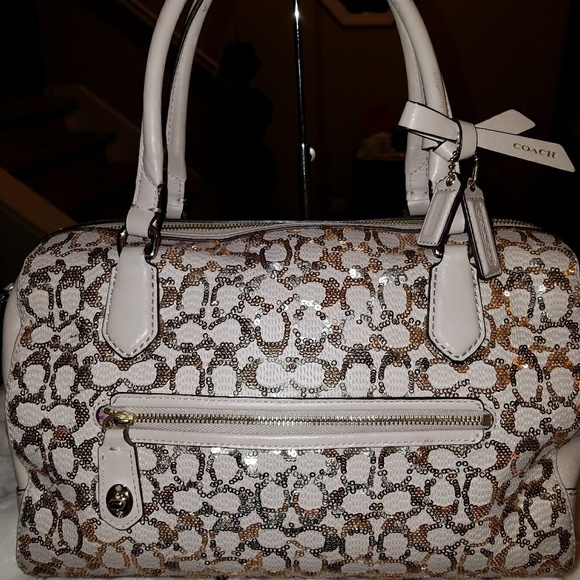 Coach Handbags - 🖤RARE🖤❤Coach🌺Poppy🌺C ☄🍾Sequins Satchel