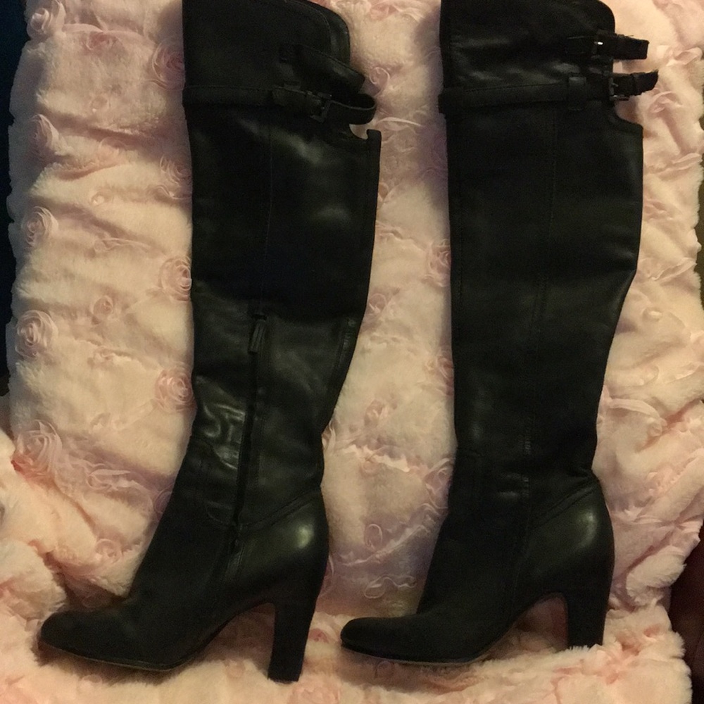 Thigh high Sam Edelman black leather boot