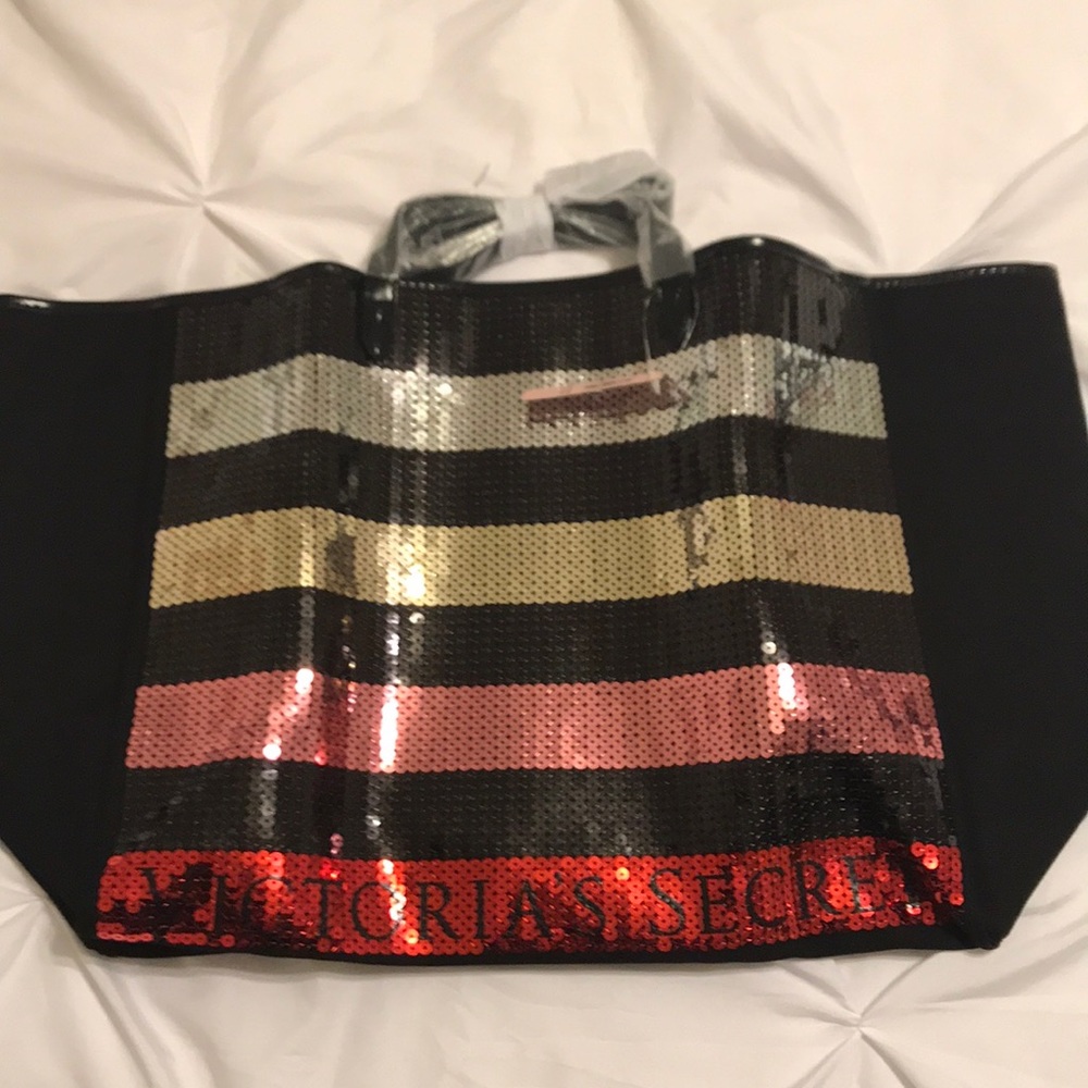 VS sequined tote bag NWT