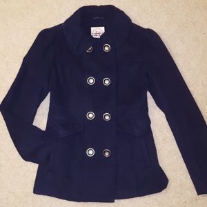 Hydraulic Navy Peacoat