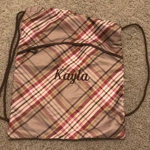 ThirtyOne Monogrammed “Kayla” drawstring bag
