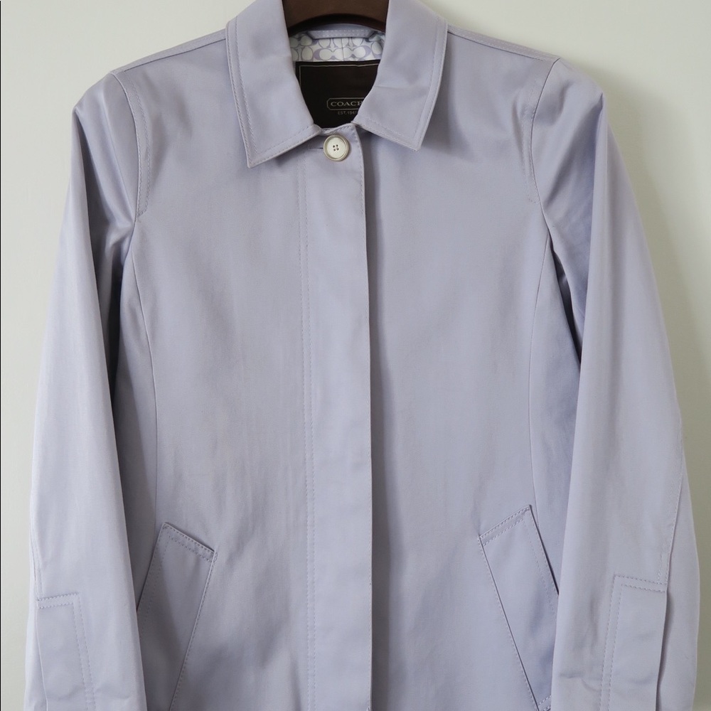 Light Blue Coach Coat