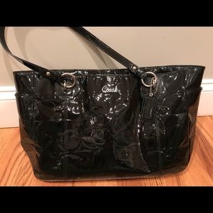 Coach Black Patent Tote