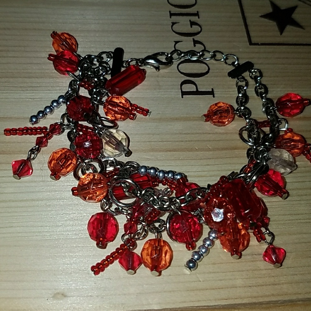 Red charm bracelet