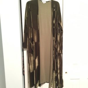 Lularoe Olive Green Velvet Sarah L 🦄🦄🦄