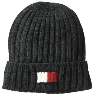 Tommy Hilfiger logo hat Beanie gray charcoal