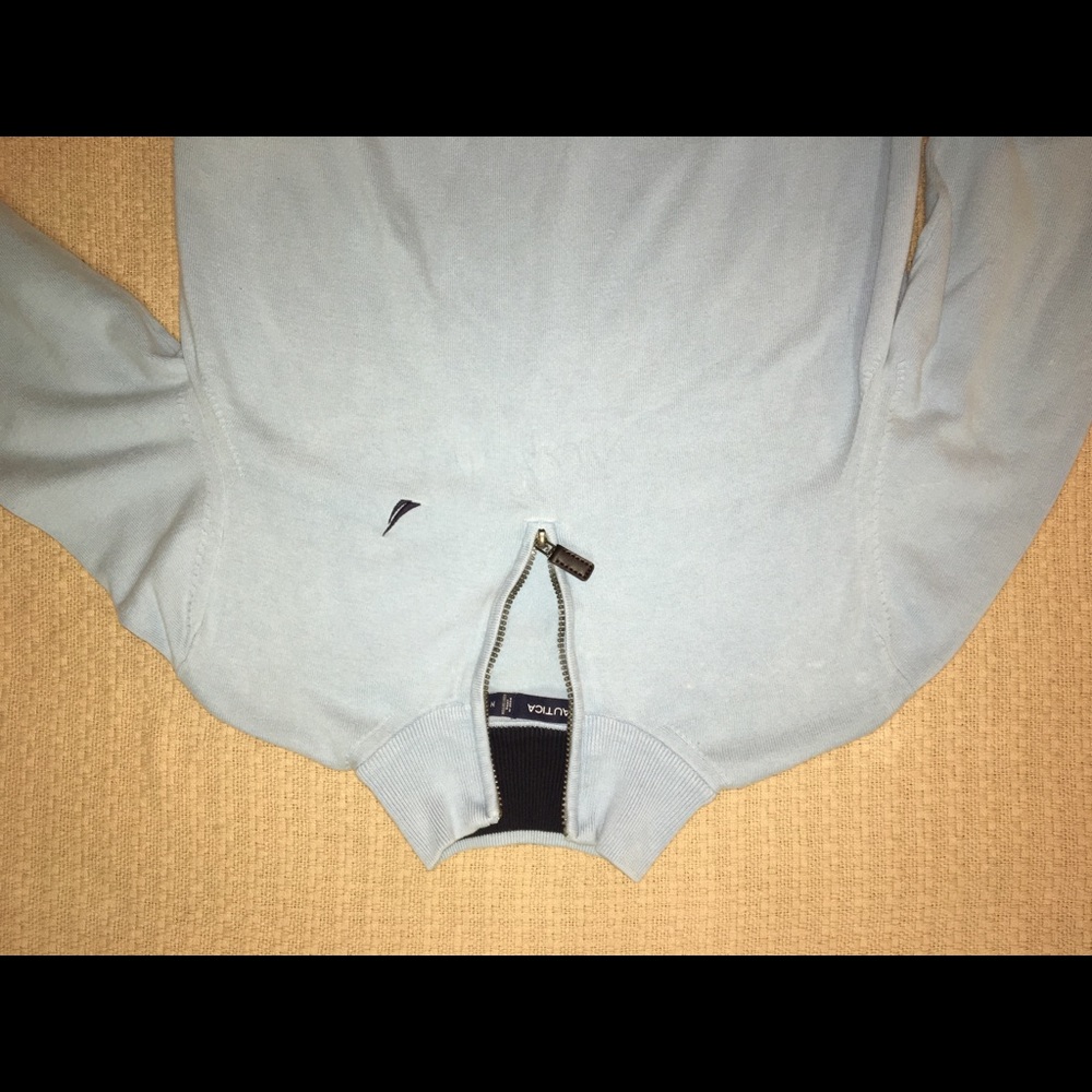 Nautical men’s quarter zip sweater