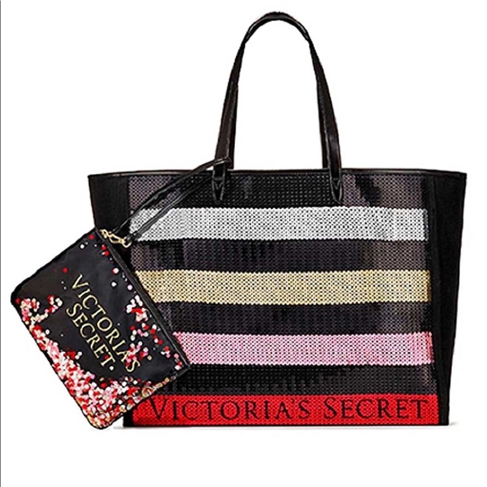 Victoria Secret Bling tote bag with mini pouch