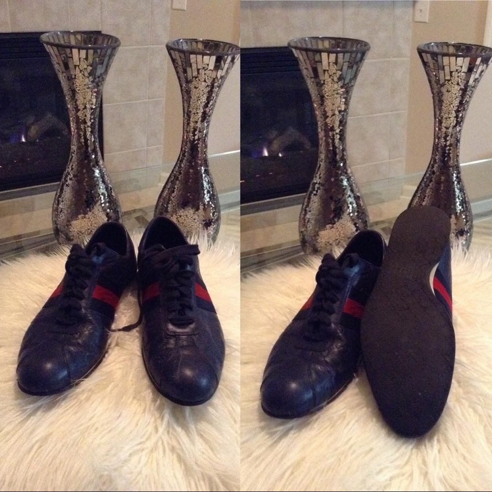 Gucci men shoes red and navy