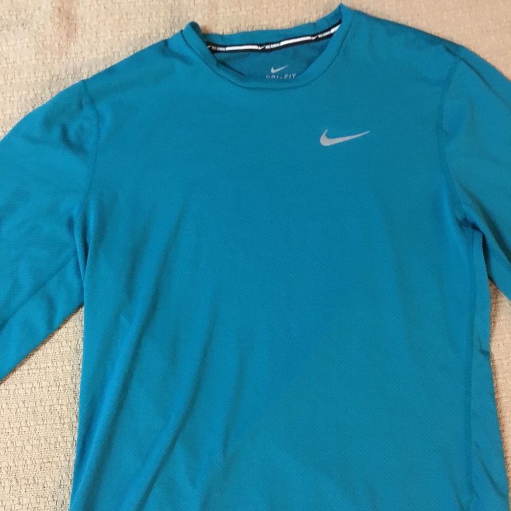 Nike DRI FIT long sleeve turquoise