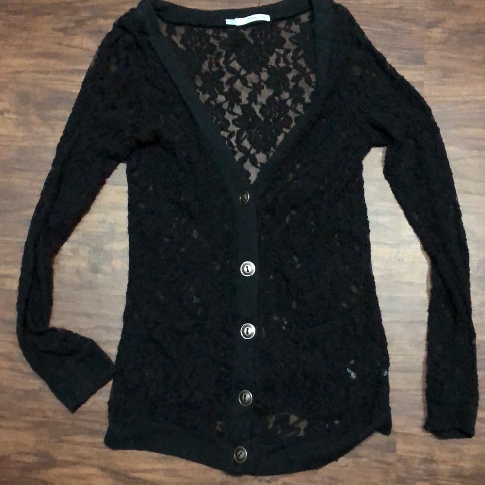Size small lace button down sweater cover up