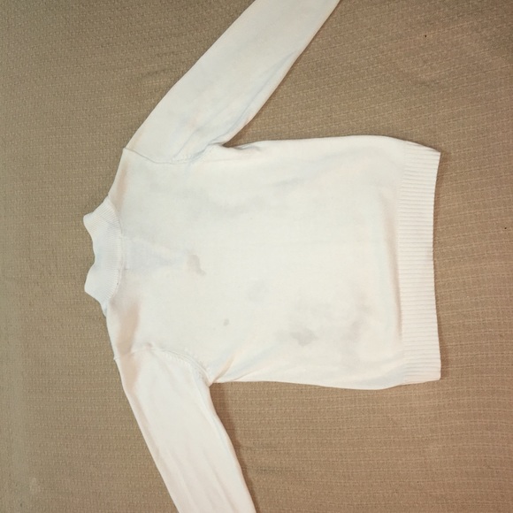 OSCAR DE LA RENTA SWEATER WHITE QUARTER ZIP - Picture 2 of 6