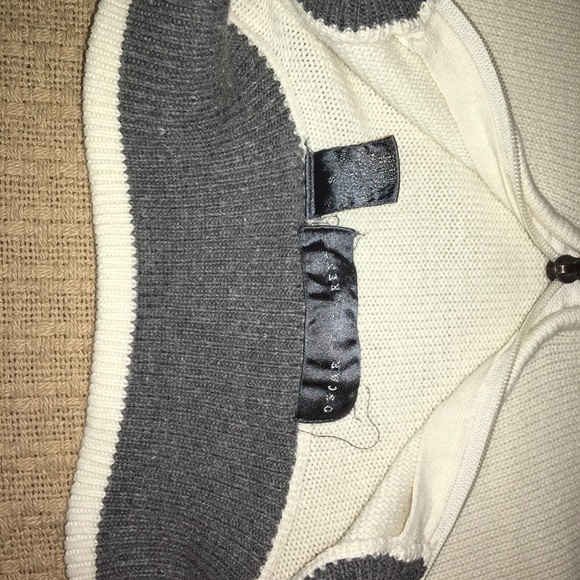 OSCAR DE LA RENTA SWEATER WHITE QUARTER ZIP - Picture 5 of 6