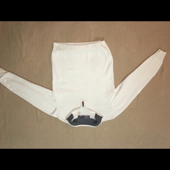 OSCAR DE LA RENTA SWEATER WHITE QUARTER ZIP - Picture 6 of 6