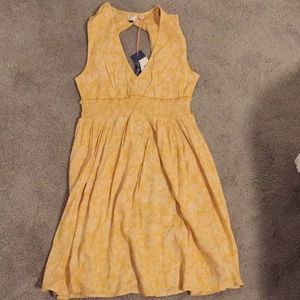 NWT Yellow Printed Roxy Dress