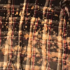 Black and brown bleached flannel