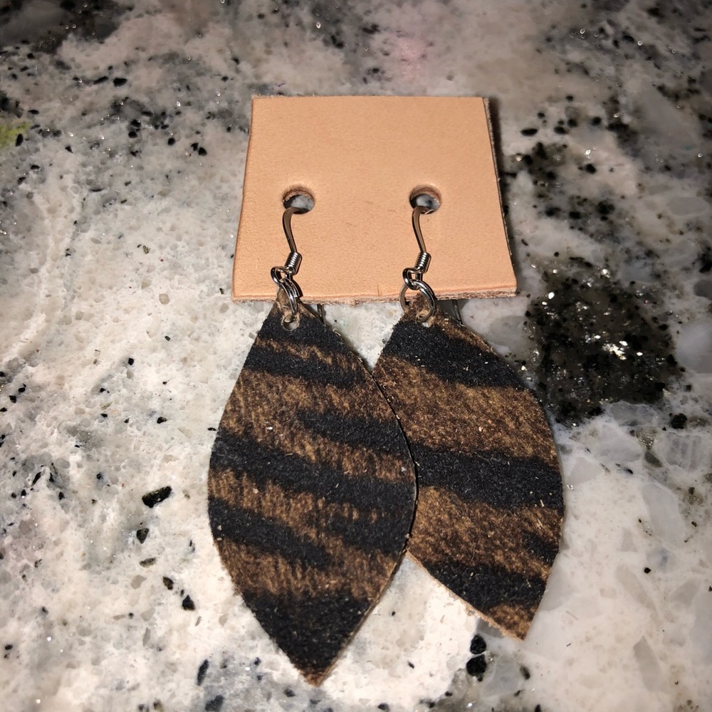 Small Zebra Earrings