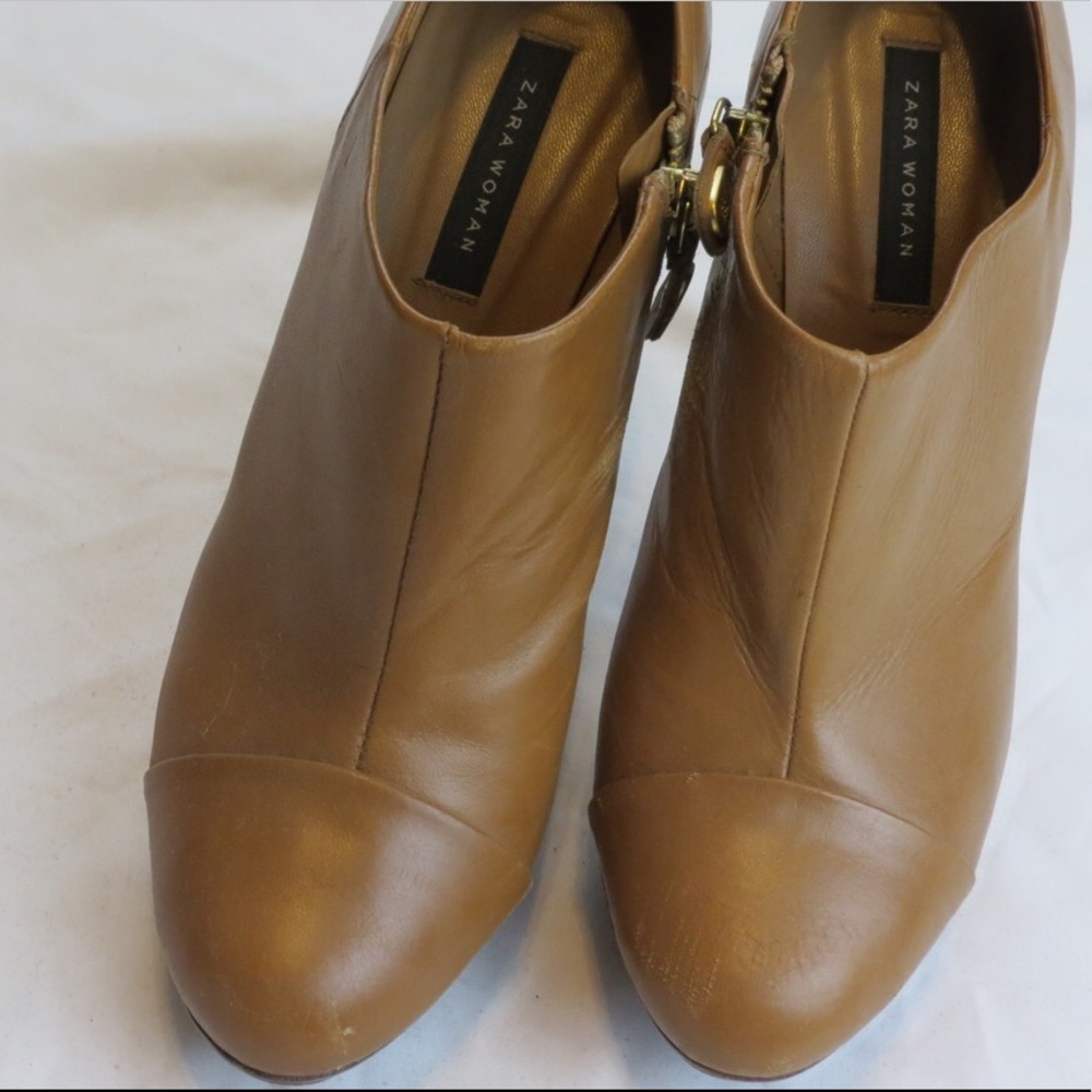 Zara tan booties