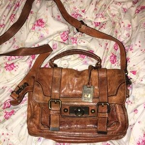 Frye cross body purse cognac