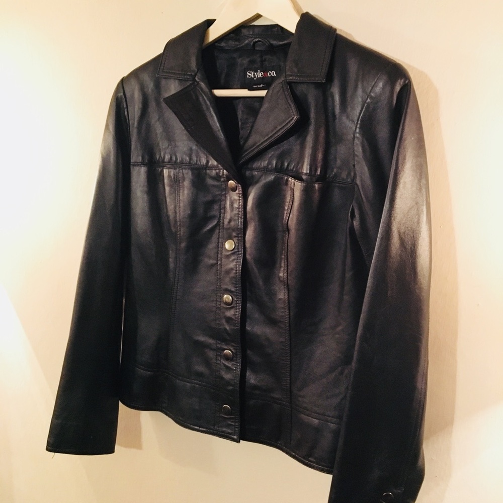 Style & Co. Women’s Leather Jacket