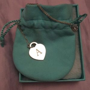 Tiffany & Co. Letter Heart Necklace SterlingSilver