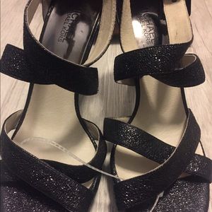 Michael Kors black sparkly new size 9 strappy heel