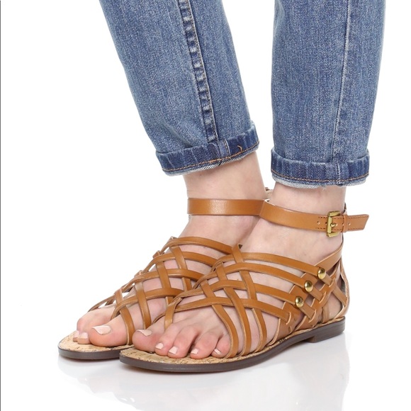 Black Snake Print Leather Caged Gladiator Sandals - Picture 6 of 6