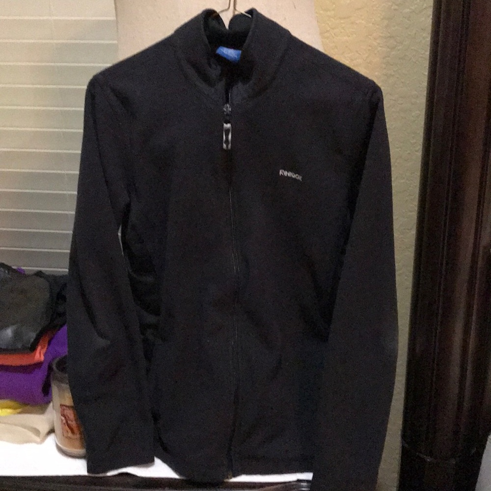 Reebok black jacket and pants fleece set