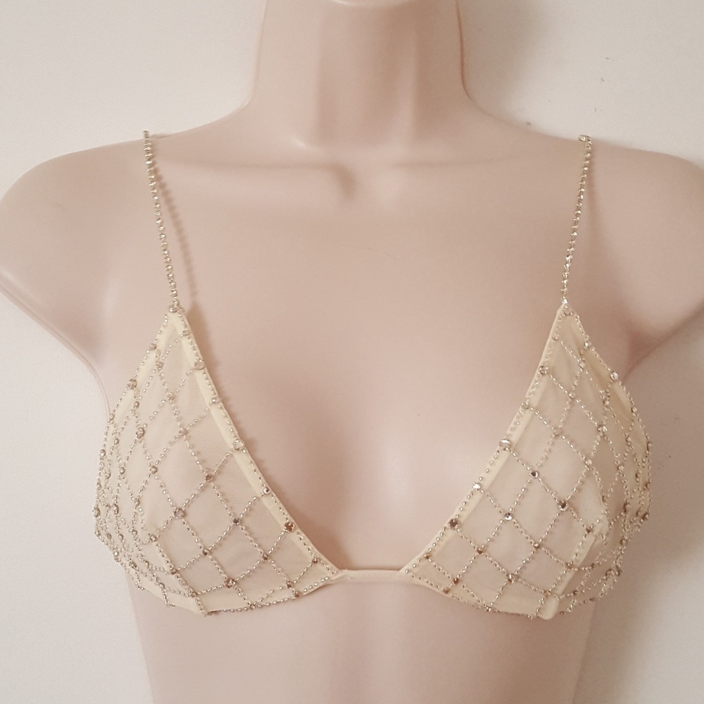 Express Jeweled Bra and Thong Set