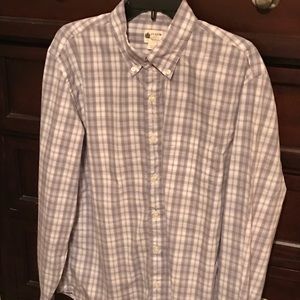 J. Crew button down gray and white