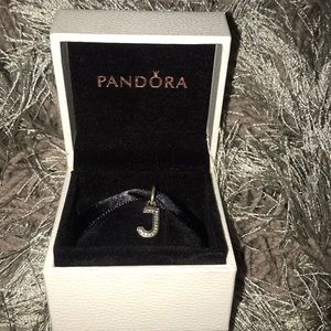 J initial dangle pandora charm