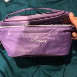 Purple Philosophy toiletries bag