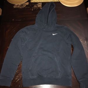 Navy blue nike hoodie.