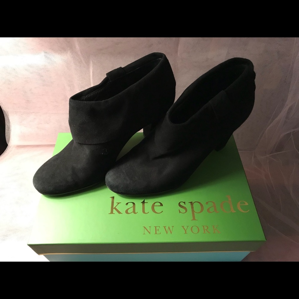 Kate Spade Suede Booties with classic bow